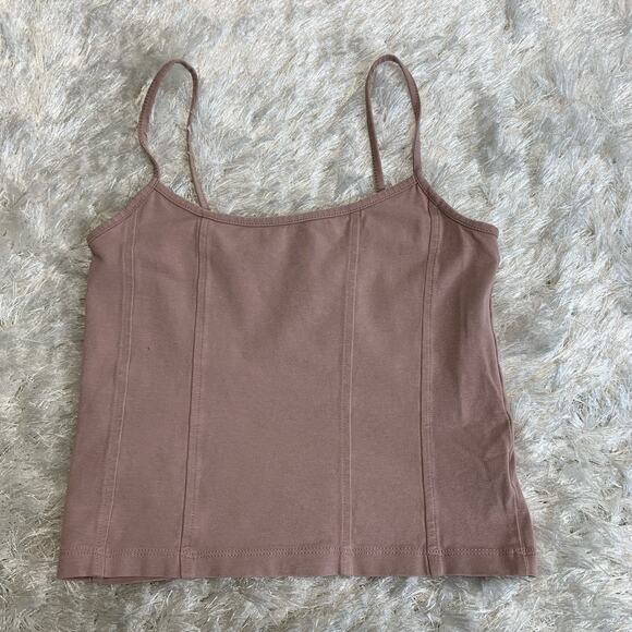 Topshop Cropped Tank Camisole Sz 4 Blush Pink - Picture 1 of 4